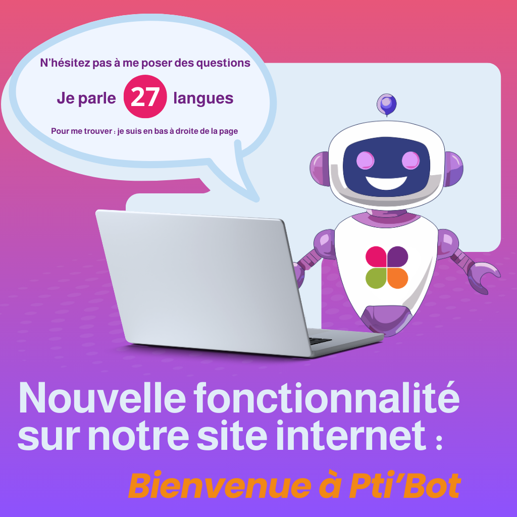POP UP - SiTE INTERNET - lancement Pti'Bot